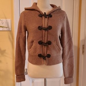 VS Moda International Chunky Knit Sweater with Hood